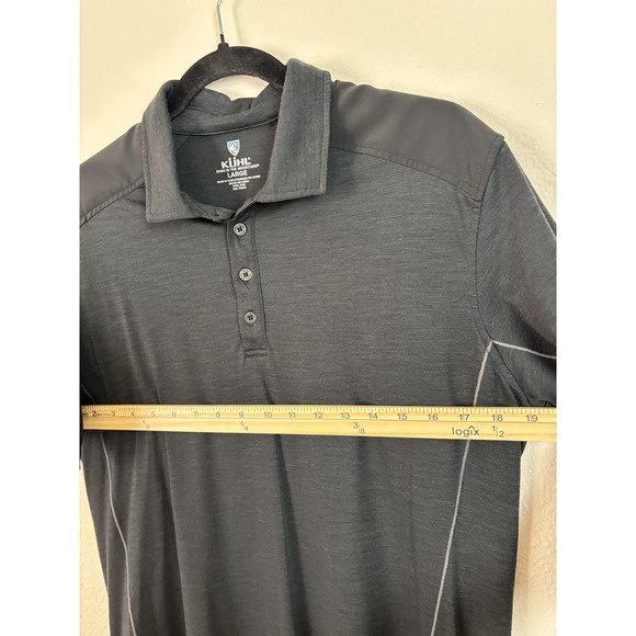Kuhl Polo Shirt Mens Large Gray Performance Outdoor Activewear Lightweight - Picture 8 of 10